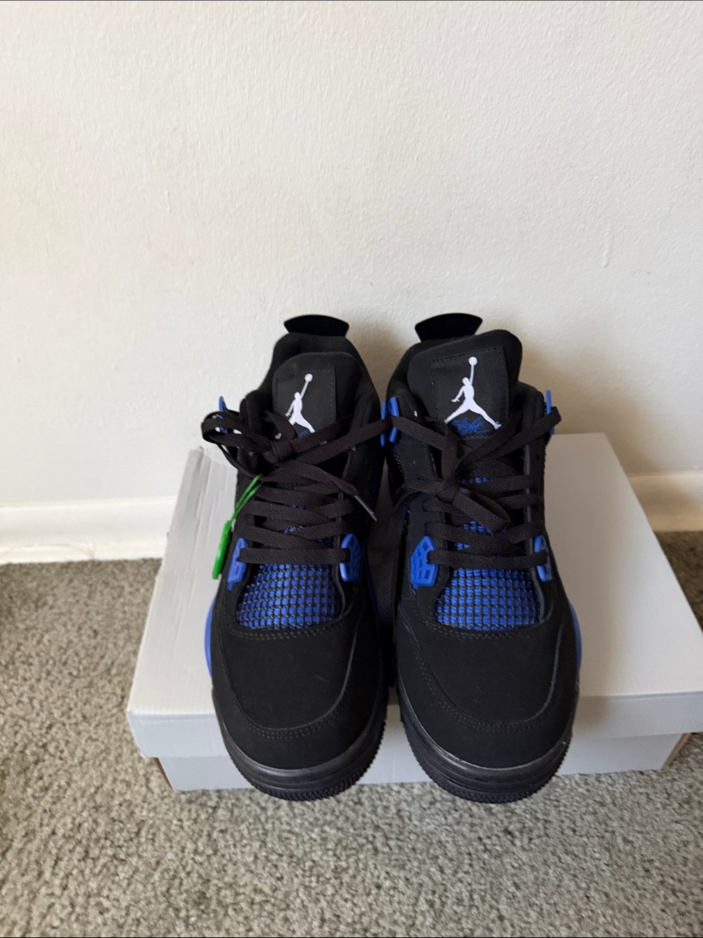 Nike Jordan Kids' Black and Royal Blue Sneakers
